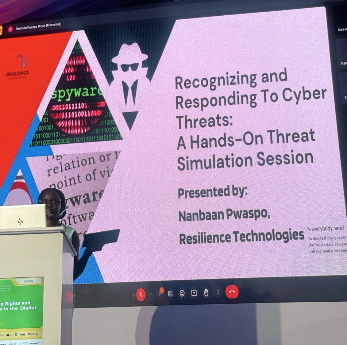 The Resilience Technologies session slide at DRIF24: Recognizing and Responding to Cyber Threats, a hands-on threat simulation session.